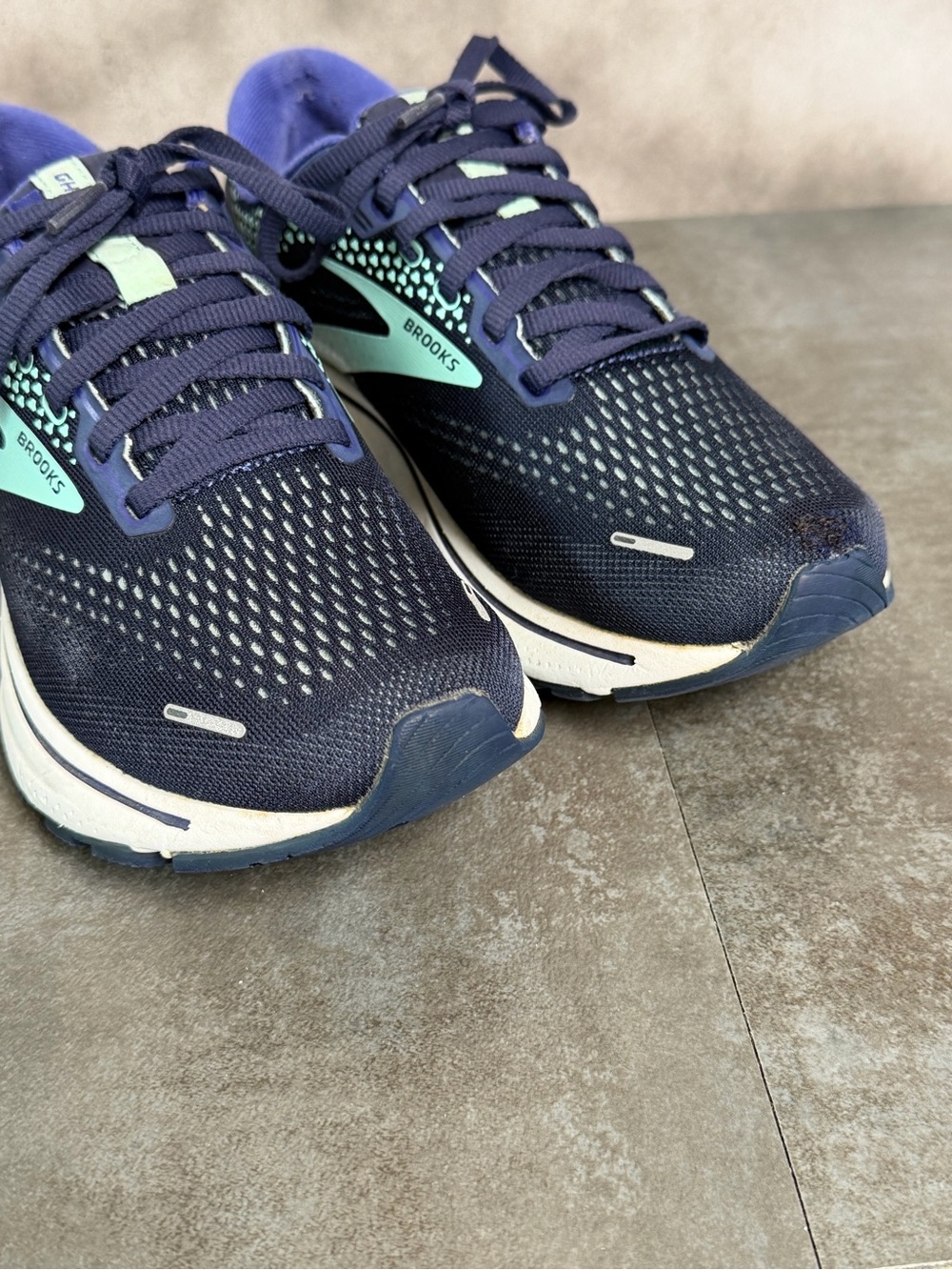 Brooks Ghost 14 Women's Navy Blue Running Shoes 1203561B446 Size 8B - Picture 5 of 16